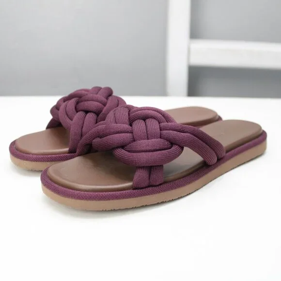 Rothy's Women's The Summer Sandals Purple Blackberry Braided Knot Size 6.5 NWT - Picture 3 of 8